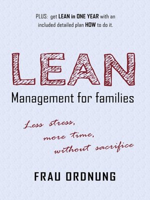 cover image of Lean management for families